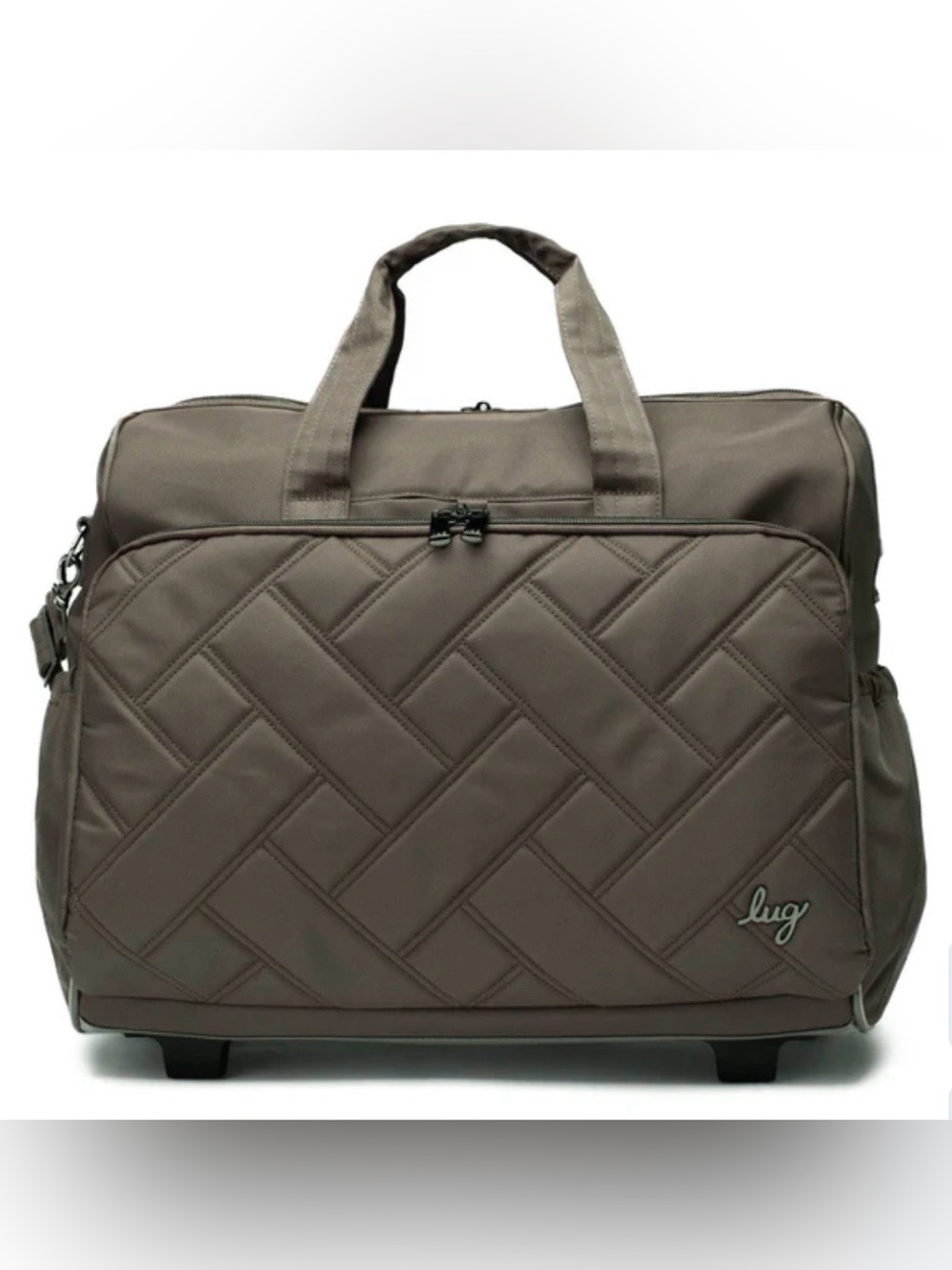 Lug Locomotion Travel/Work Bag. UltraX RFID rolling tote. Walnut Brown. NWT